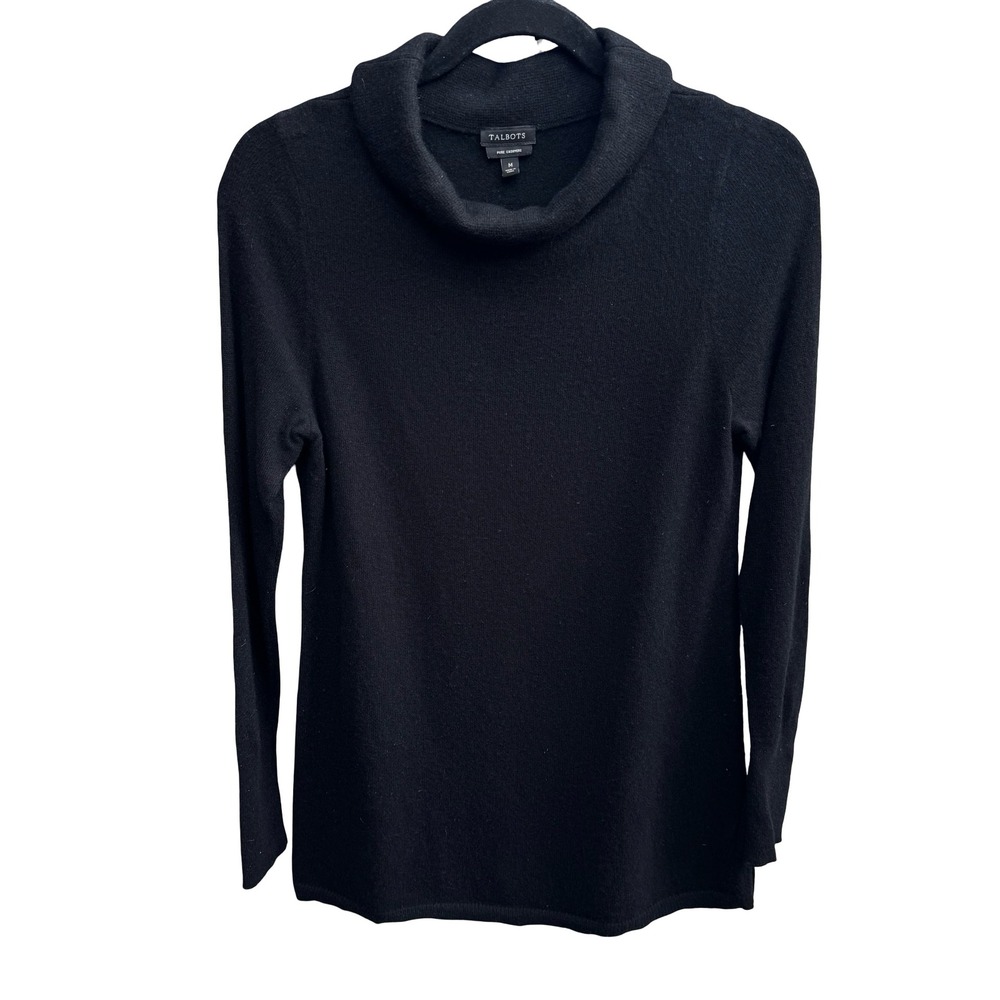 Talbots Pure Cashmere Quiet Luxury Old Money Minimalist Cozy Cowl Neck Sweater M